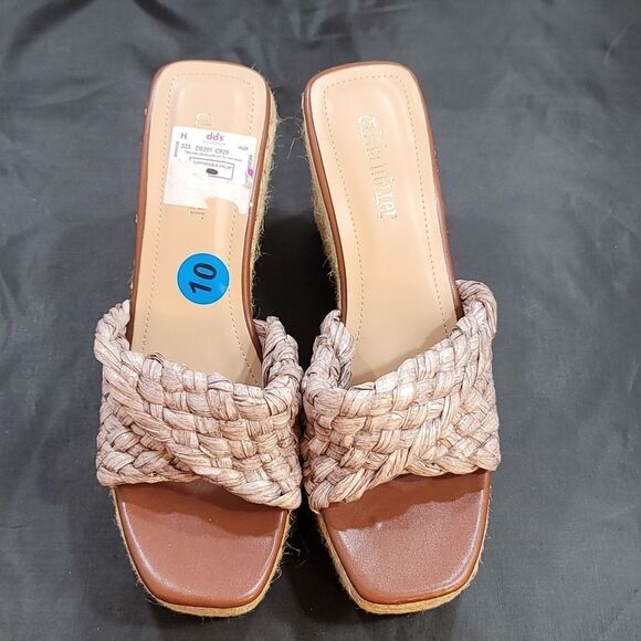 BRAND NEW OLIVIA MILLER IRMA OPEN TOE WEDGE HEEL SANDAL - Picture 2 of 16